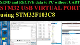 STM32 Send and Receive Data to PC without UART || USB COM PORT || Bluepill