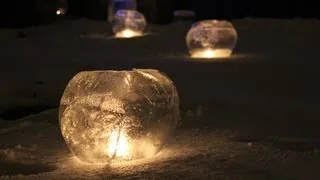 Ice Globes and Ice Luminaries, fun with ice