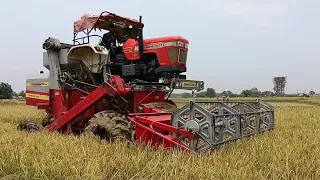 New Swaraj 4wd harvester Rice Cuttings And Loading Trolley Sonalika 745 Tractor |