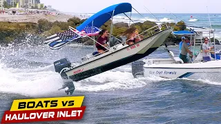 BLUE TOP LEGEND BATTLES BOCA INLET ! | Boats vs Haulover Inlet