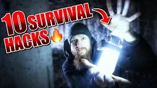 10 SURVIVAL HACKS - Outdoor Bushcraft Camping Life Hacks | Fritz Meinecke