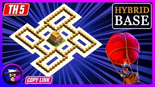 Ultimate BEST TH5 HYBRID/TROPHY[defense] Base 2021!! Town Hall 5 Hybrid Base Design - Clash of Clans