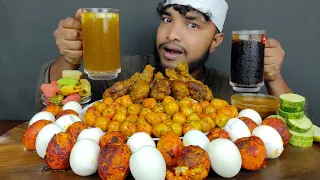 ASMR EATING LOTS OF EGG AND CHICKEN LEG PIECE CURRY WITH RICE