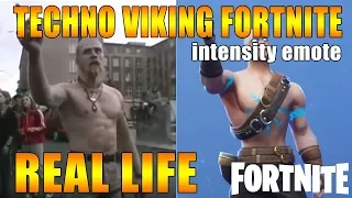 techno viking fortnite intensity emote REAL LIFE