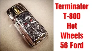 Custom Terminator T-800 Inspired Hot Wheels 56 Ford Truck