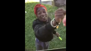LIL UZI VERT says hi to fans on a bus