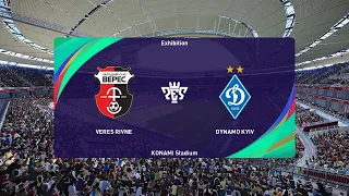 Veres Rivne vs Dynamo Kyiv (21/11/2022) Ukrainian Premier League PES 2021