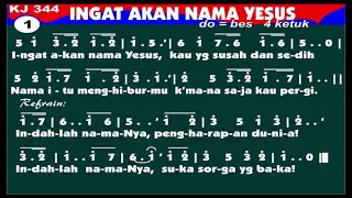 KJ 344. TUHAN, INGAT AKAN NAMA YESUS | Ay. 1-2 | Musik + Vocal