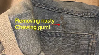 Removing chewing gum from clothes