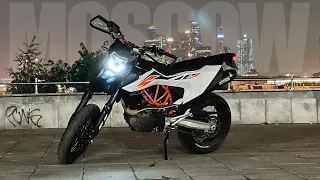 Катаюсь по Москве на новом KTM SMC 690