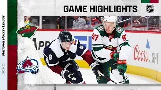 Wild @ Avalanche 1/17/22 | NHL Highlights