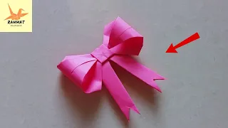 cara membuat dasi kupu kupu dari kertas origami , origami dasi kupu kupu