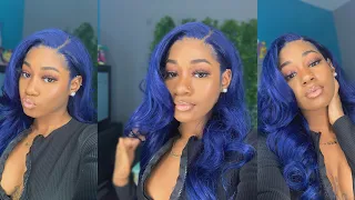 How to Watercolor & Slay a Royal Navy Blue Frontal💙