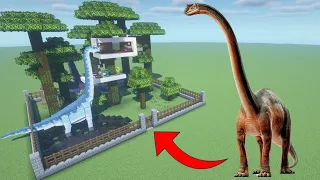 I Built a BRACHIOSAURUS ZOO in Minecraft PE