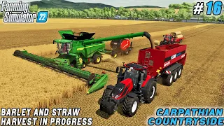 Streamlining Barley and Straw Harvesting in a Single Operation | Carpathian Farm | FS 22 | ep #16
