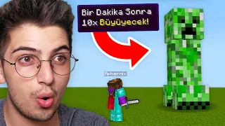 Minecraft ama MOBLAR BÜYÜYOR!