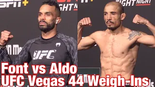 UFC Vegas 44 Weigh-Ins: Rob Font vs Jose Aldo