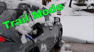 Toyota RAV4 Prime Plug In AWD In The Snow Trail Mode