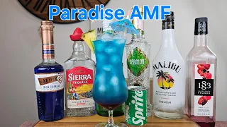 Paradise AMF cocktail recipe #paradise #amf #cocktail #recipe #howto #fyp #drink #bluedrink #uk