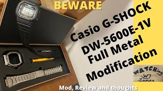 Casio Full Metal modification - G-Shock DW5600 - all in one video