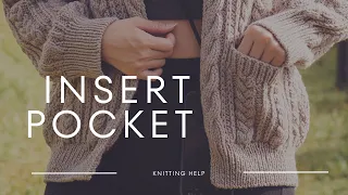 【Knitting Help】Inser Pocket for top-down sweater / 編織口袋