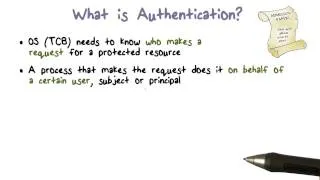 What is Authentication