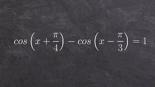 Learn how to solve a trigonometric equation using sum and difference formulas