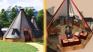 Modern Tipi Design - 3D Animation