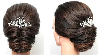 Easy and simple braided hairstyles.  Messy low bun