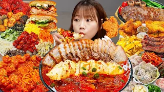 Sub)Real Mukbang- Queen of Cooking Mizzang👩🏻‍🍳 Spicy Noodles, Pizza,Beef Intestines🔥 ASMR KOREANFOOD