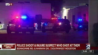 Suspect injured after shooting at officers in southwest Houston, police say