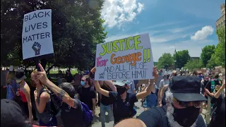 March in Memory of Black Lives Lost - June 6, 2020 - Asheville, NC - 360 Video