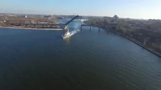Warship «Grigoriy Kupriyatnikov» at Nikolaev (Drone video)
