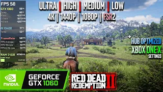 GTX 1060 | Red Dead Redemption 2 - 4K, 1440p, 1080p, FSR2 - Ultra, High, Med, Low, Xbox One X & HUB