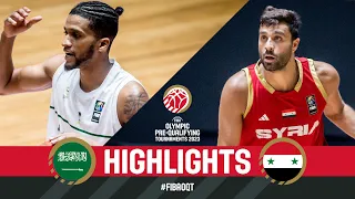 KSA 🇸🇦 v SYR 🇸🇾 | Basketball Game Highlights | FIBA Olympic Pre-Qualif Tournament 2023 Syria