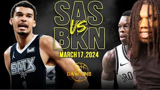 Foreign Reacts to "SPURS vs NETS" March 17, 2024