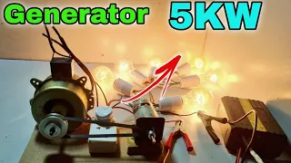 I turn air condition fan into 220v 5000w electric generator