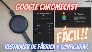 Restaurar de Fábrica un Google Chromecast (Formatear) y volver a Configurarlo (Fácil) 2023. 😉👍👏👏