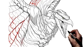 How To Draw Rodan | Step By Step | Godzilla