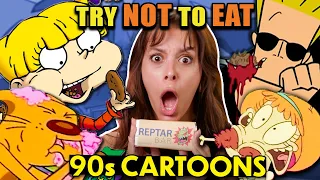 Try Not To Eat - 90s Cartoons! (Power Puff Girls, Doug, Rocko’s Modern Life) | People Vs. Food