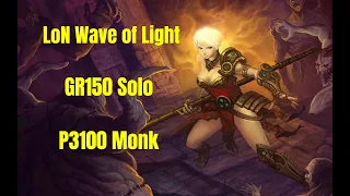 LoN Wave of Light Monk GR150 Solo Paragon 3100 - Diablo 3 Season 28