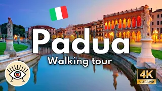 [4K] PADUA Italy ✅ WALKING TOUR with subtitles - "walking tour" - Veneto + ASMR History