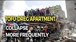 TOFU DREG APARTMENTS FINALLY COLLAPSES DUE TO SHODDY JOB BY CONTRACTOR IN CHINA.