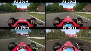 F1 2014 vs F1 2013 vs F1 2012 vs F1 2011 Comparison Lap