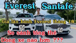 So sánh tổng thể Everest và Santafe. Chương trình khuyến mãi tháng 10. 0931.205.095 Hùng Ford.