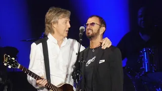 Paul McCartney and Ringo Starr Reunion At Dodger’s Stadium