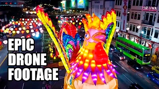 Chinese New Year 2017 Singapore - Chinatown Street Light-Up & Street Bazaar with drone footage