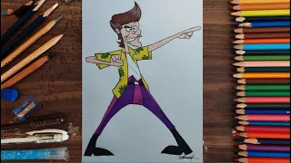 ACE VENTURA DRAWİNG [JİM CARREY](ACE VENTURA: PET DETECTİVE 1995 TV SERİES) -THE EMERCE PİCTURES-