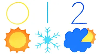 How to Draw Weather Pictures From Numbers | Easy and Simple Ideas | Number Drawing for Kids