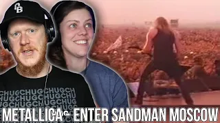 COUPLE React to Metallica - Enter Sandman Live Moscow 1991 | OFFICE BLOKE DAVE